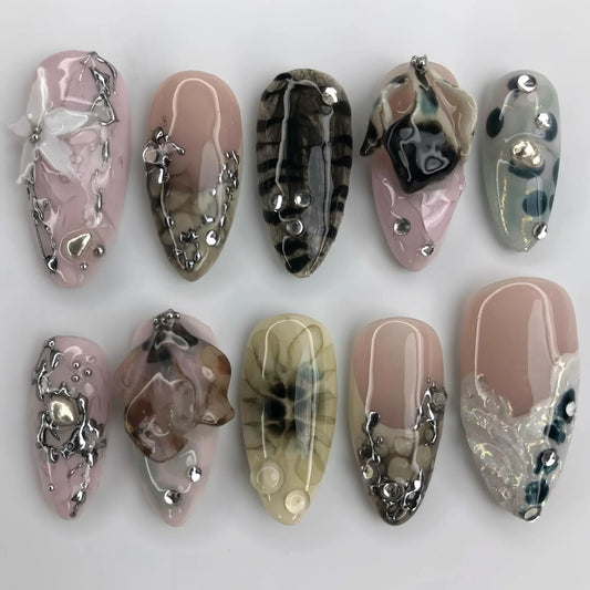 Luxury Marble Nails