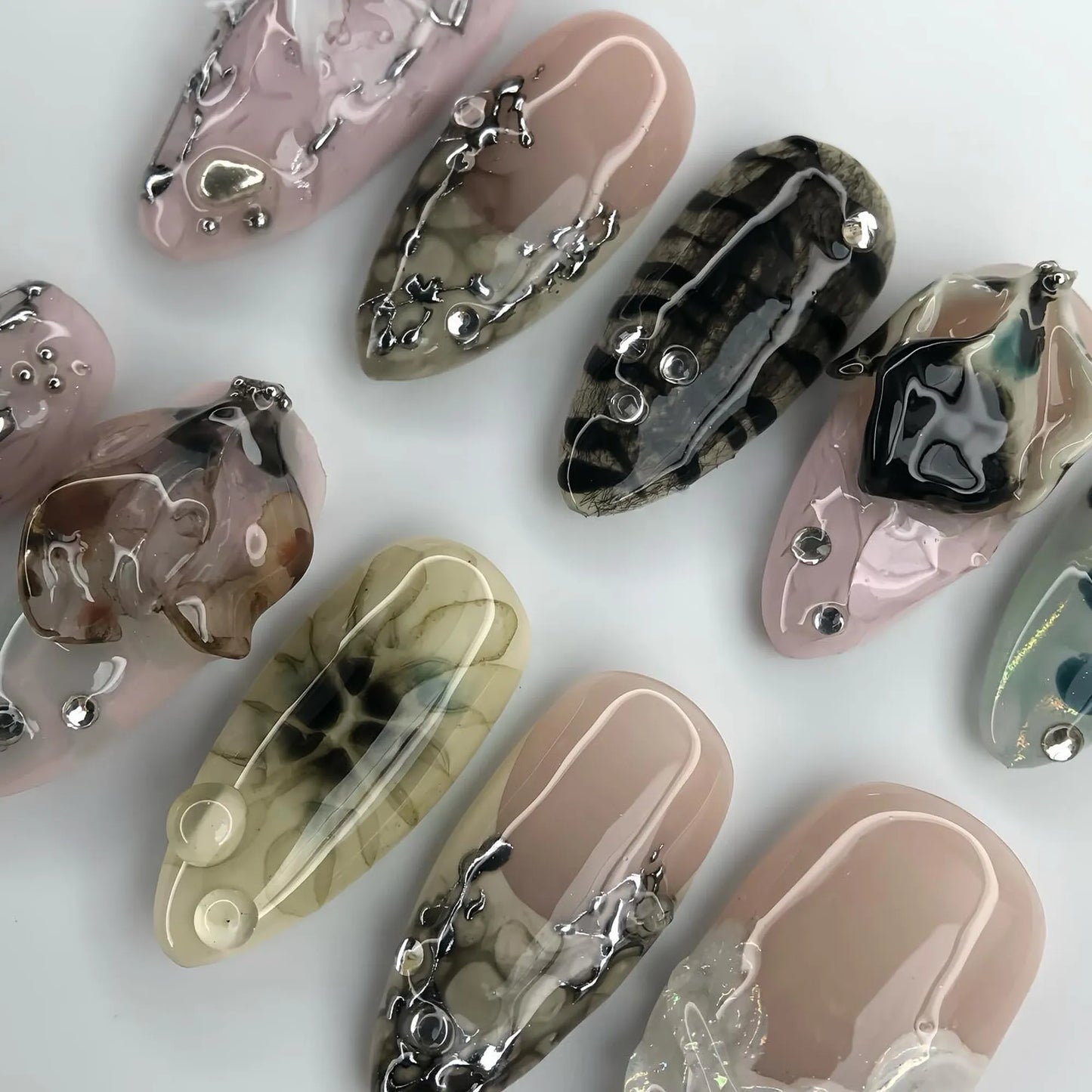 Luxury Marble Nails