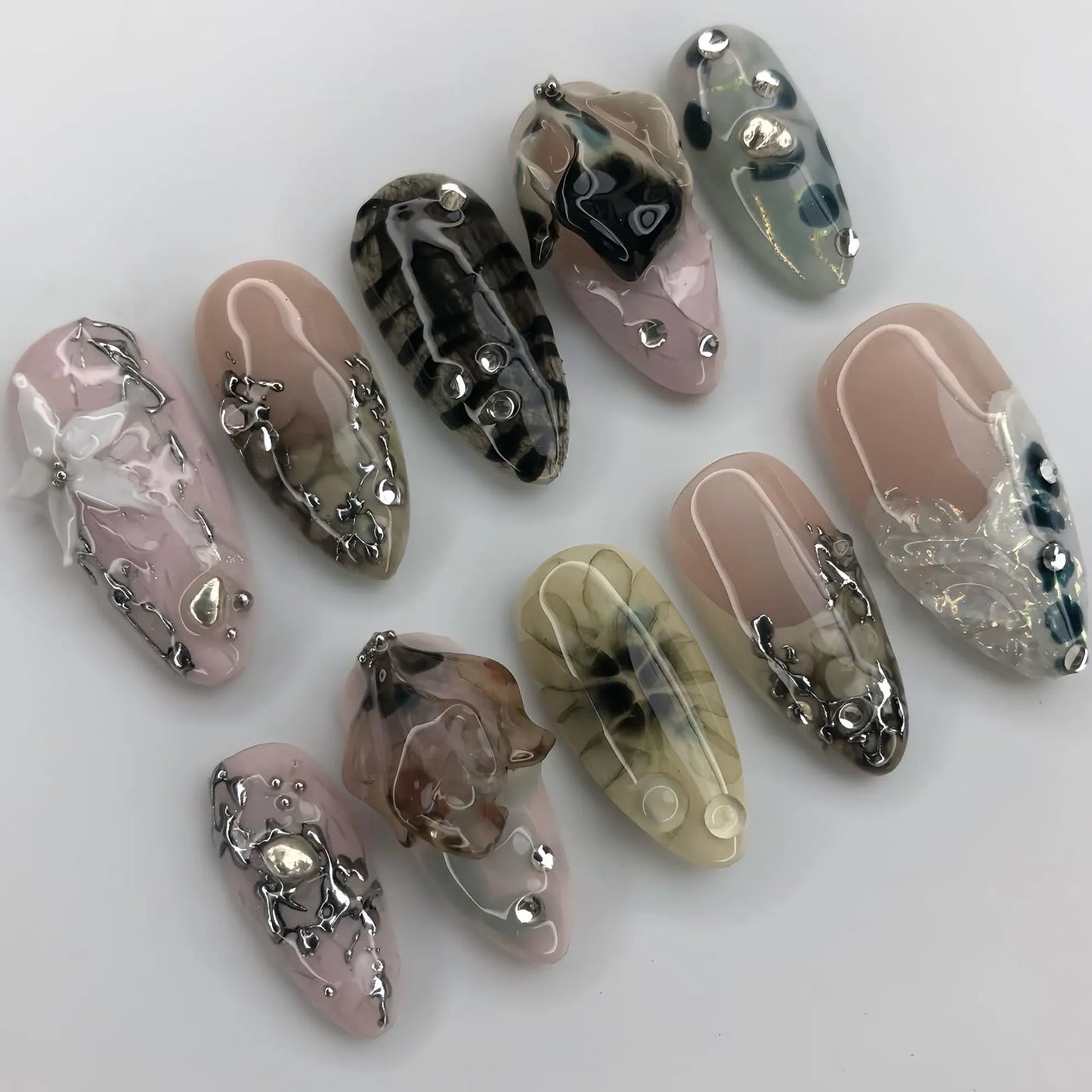 Luxury Marble Nails