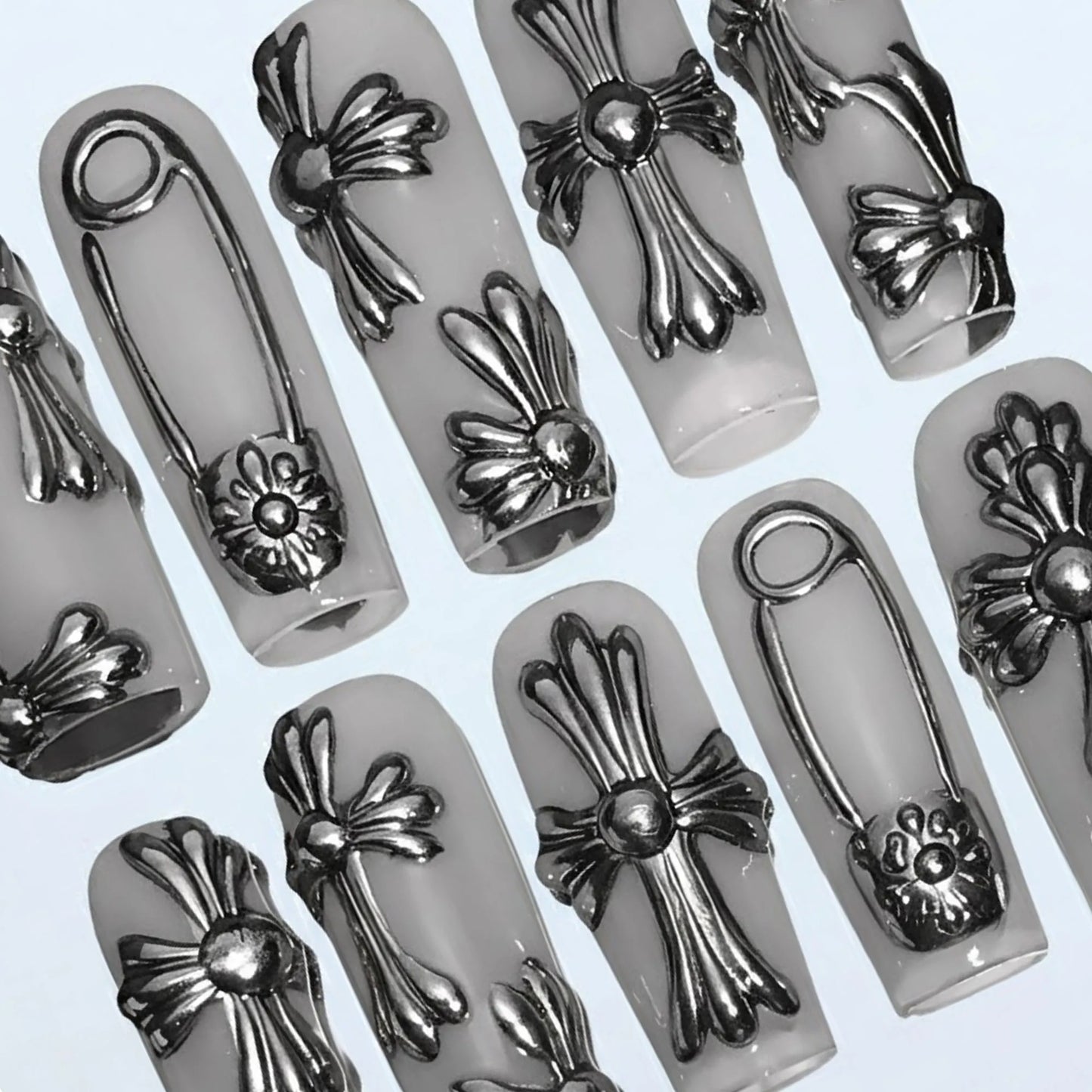 Chrome Gothic Nails