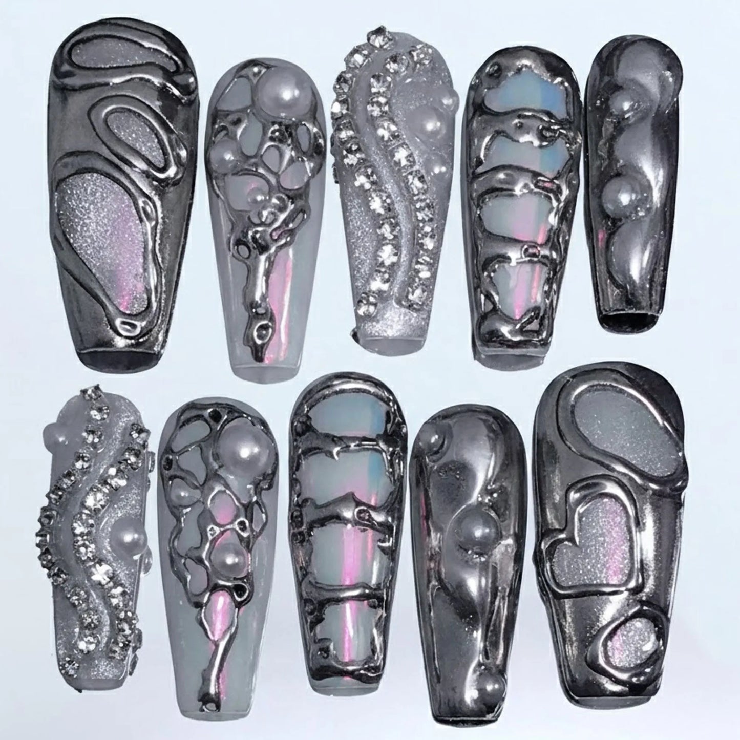 Cyberpunk 3D Nails